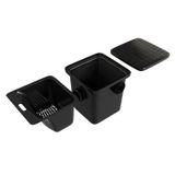 Caixa De Gordura Quadrada Preta - 20 Litros