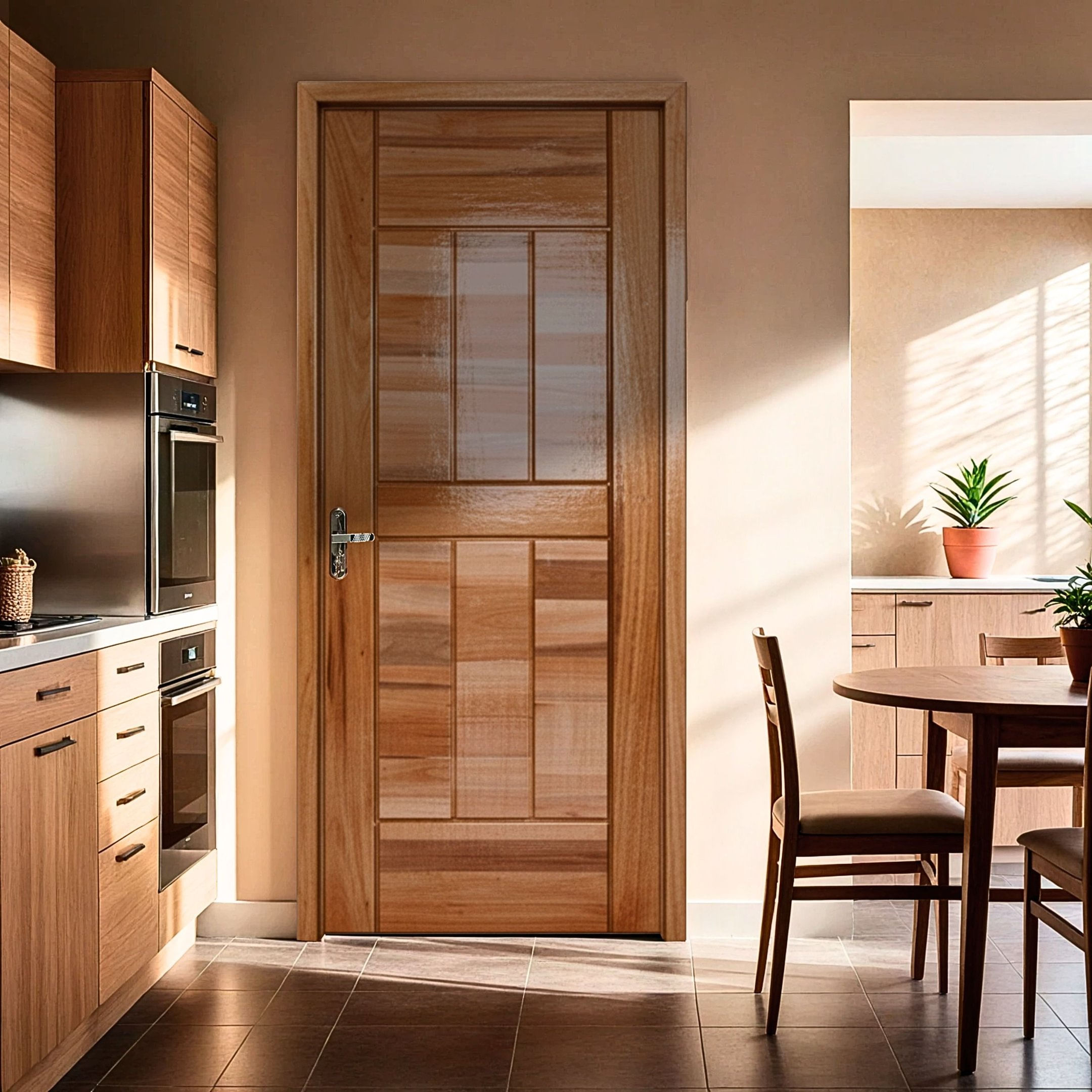 Kit Porta Pronta Maciça 214x87cm Eucalipto Direita Pm96 Cruzeiro Portas Nude