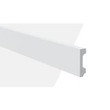 Kit Rodapé Liso de 7cm Fn7 com 4 Barras de 200cm Gart Branco Acetinado