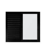 Janela De Alumínio Veneziana 120x150cm 3 Folhas Suprema Hale Esquadrias Preto
