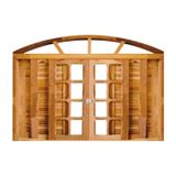 Janela De Madeira Veneziana 120x120cm 6 Folhas Rodam Imbuia