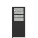 Porta De Alumínio Com Basculante 210x90cm Lado Direito Hale Esquadrias Preto
