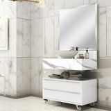 Bancada Em Porcelanato 80cm Para Cuba De Apoio Max Blu Lavatórios