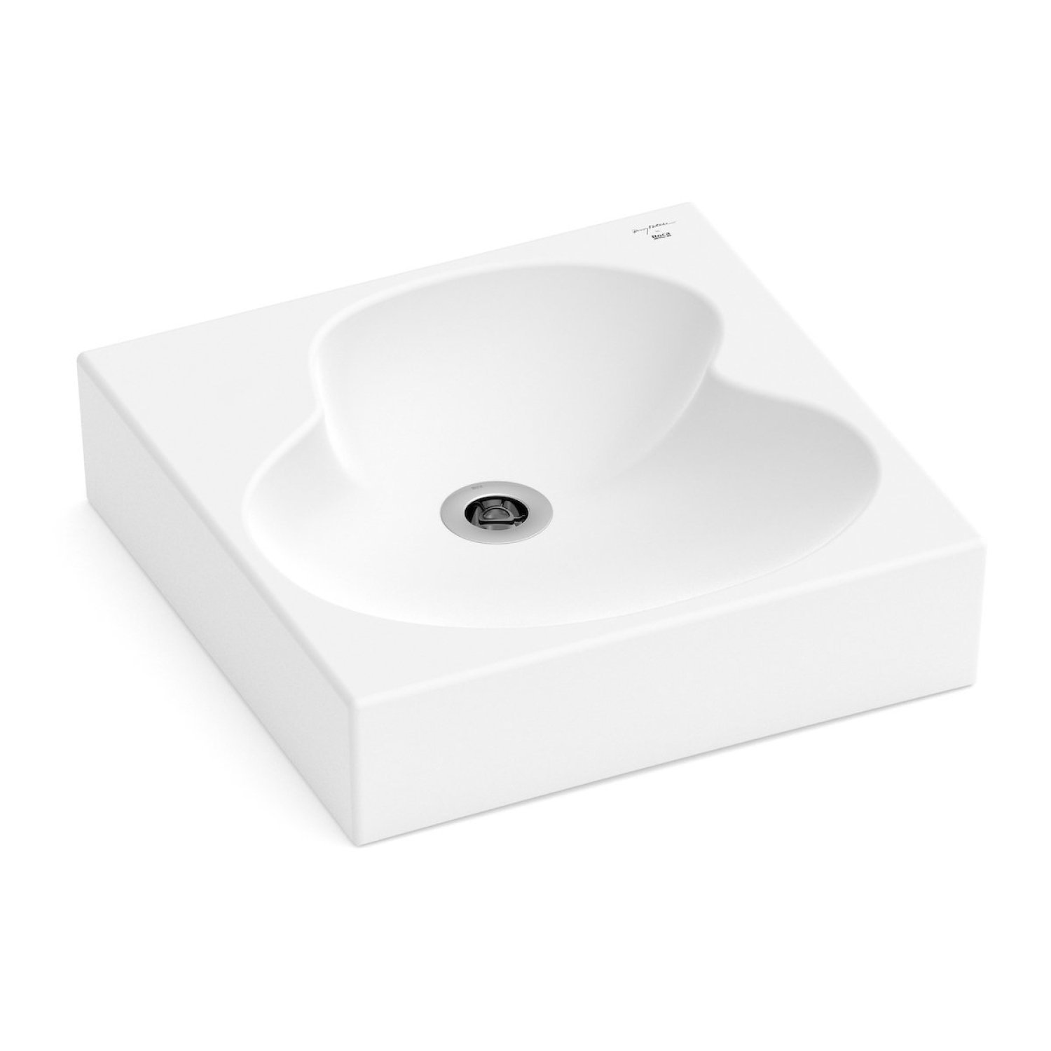 Cuba De Apoio 41x41cm Ruy Ohtake Roca Blanco Mate