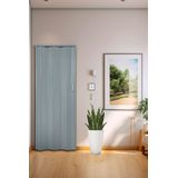 Porta Sanfonada De Pvc 210x135cm Bariri Cinza Granizo