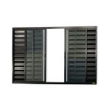 Veneziana Confort 6 Folhas Vidro Liso 120cm X 200cm Brimak Preto