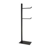 Papeleira De Chão 2 Haste Inox Square Sq12572 Ducon Metais Preto Fosco