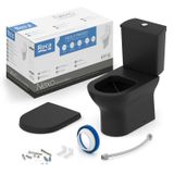 Kit Vaso Sanitário Com Caixa Acoplada E Assento Soft Close Nexo Roca Matte Black