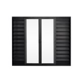 Janela De Alumínio Veneziana 100x100cm 6 Folhas Hale Esquadrias Preto
