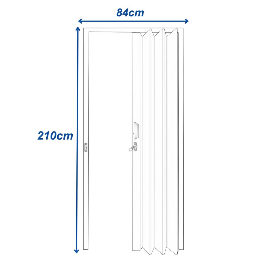 Porta Sanfonada De Pvc 210x84cm Bariri Gelo - imagem 3