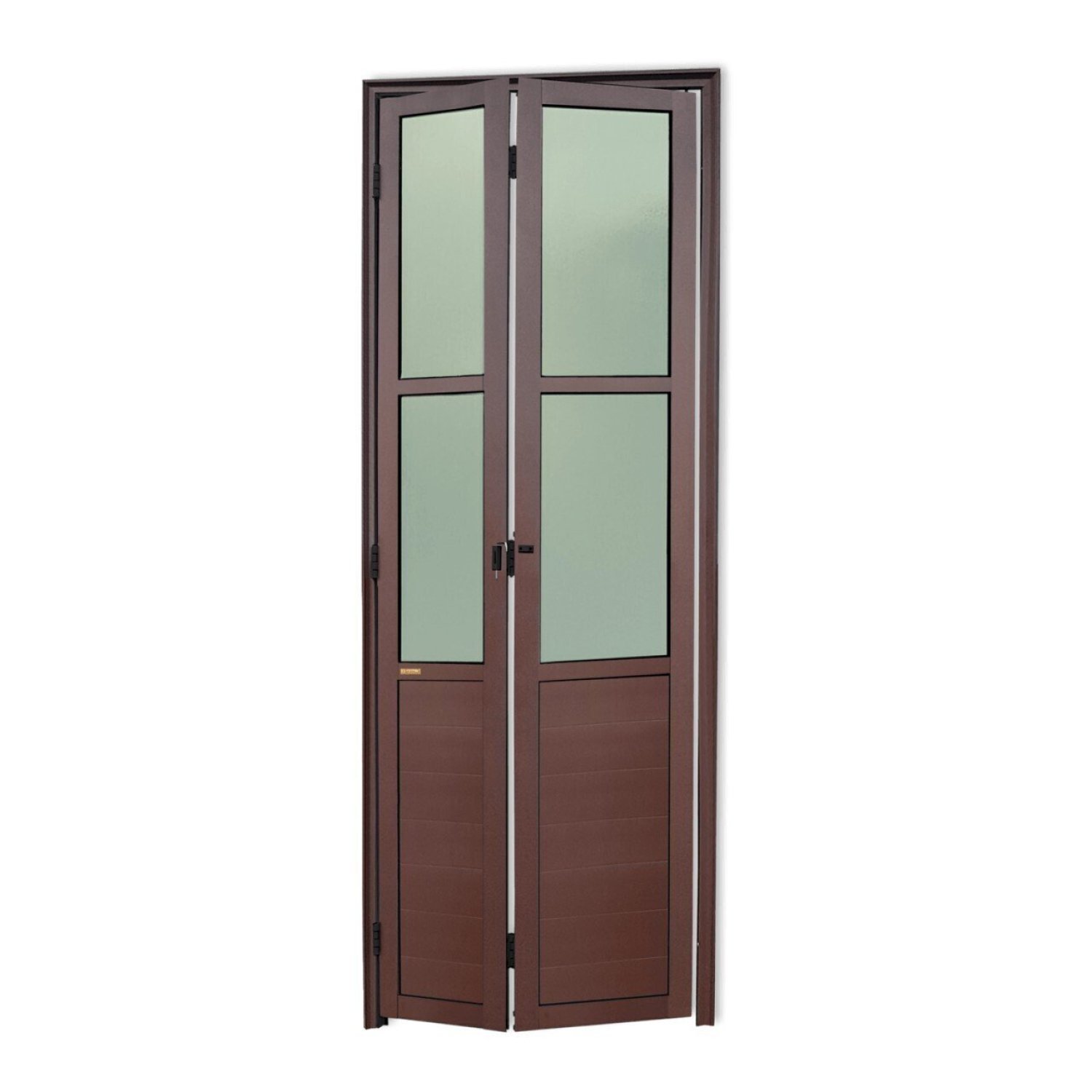 Porta Camarao Meia Lambril Meia Vidrao Linha 25 Vidro Boreal 210cm X 80cm Brimak Corten