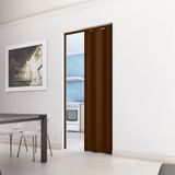 Porta Sanfonada De Pvc 210x60cm Pronta Bcf Imbuia