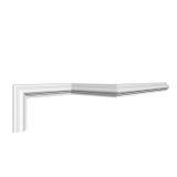 Roda Meio Cw11 Perfil De Poliestireno Homeestar - Caixa Com 6 M - Branco
