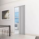 Porta Sanfonada De Pvc 210x72cm Com Trinco Bcf Branco