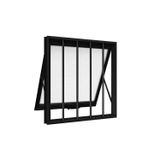 Janela De Aluminio Maxim-ar Com Grade 60x60cm Lucasa