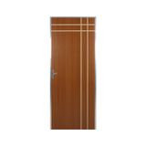 Kit Porta De Madeira Decorada 212x85cm Com Batente De Alumínio 3,6cm Mantiqueira Mgm