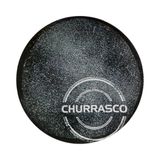 Prato Raso Tramontina Churrasco Carbon Em Porcelana Decorada 25 Cm Tramontina