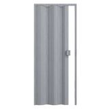 Porta de PVC Sanfonada 210x97cm Permatti Cinza Marmorizado