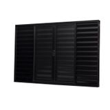 Janela De Alumínio Veneziana 100x150cm 6 Folhas Vidro Liso Ultra Ramassol Preto