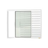 Janela De Aluminio Veneziana De Correr 100x80cm 3 Folhas Com Vidro Liso Confort Brimak Branco