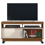 Rack Bancada Artur Naturale Off White Para Tv Até 50 Madetec Naturale Off White