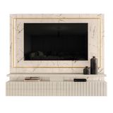 Painel Home Suspenso Gaia Calacata Off White Para Tv Até 75 Madetec Calacata Off White