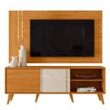 Rack Bancada Com Painel Cronos Cinamomo Off White Para Tv Até 60 Madetec Cinamomo Off White