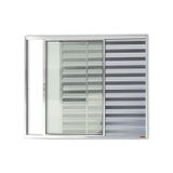 Janela De Aluminio Veneziana De Correr 100x80cm 3 Folhas Com Vidro Liso Confort Brimak Brilhante