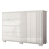 Cômoda Texas 2 Portas E 4 Gavetas Branco Moval Branco