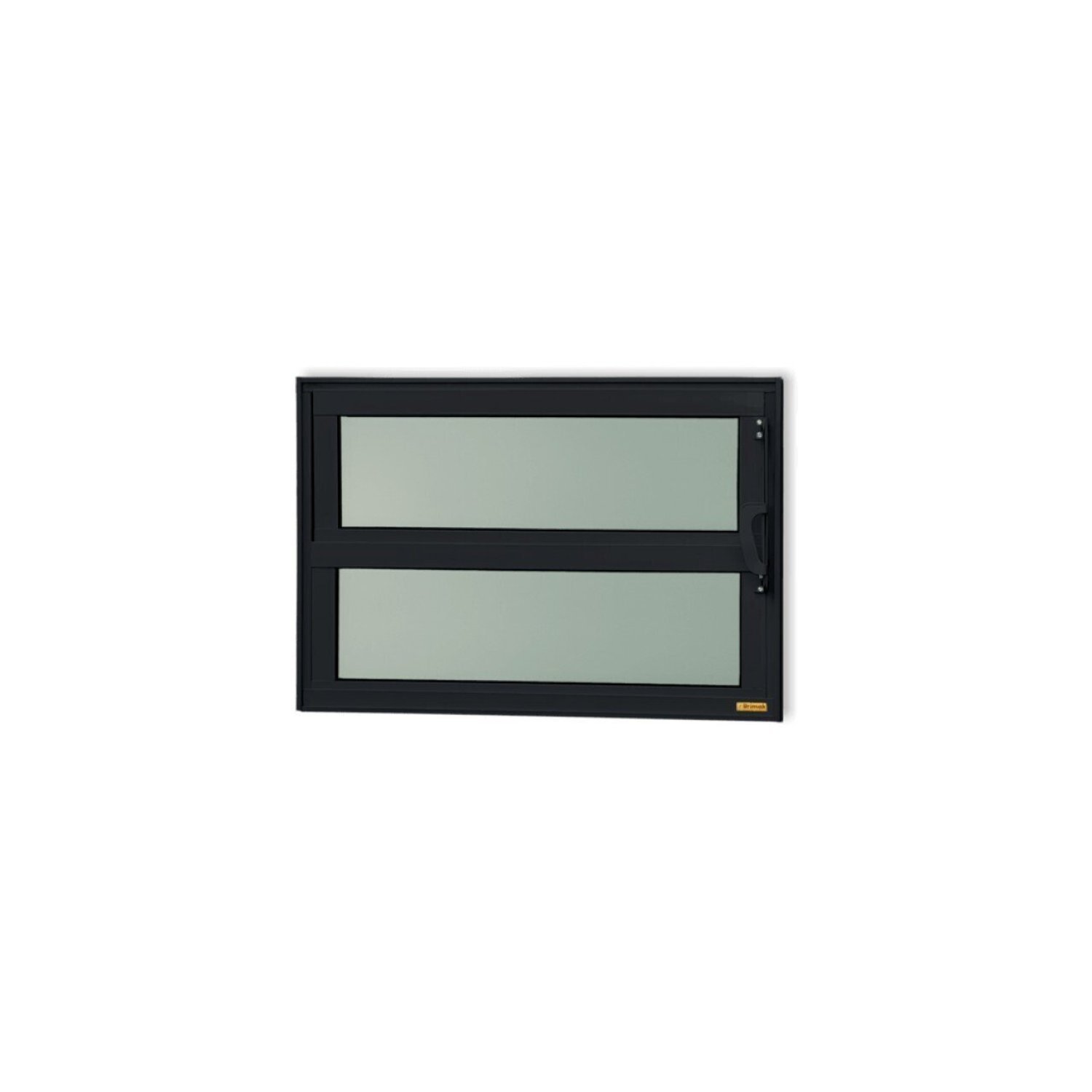 Janela De Alumínio Basculante 40x80cm Vidro Mini Boreal Elite Brimak Preto
