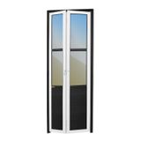 Porta Camarão Meia Lambril Meia Vidrão Linha 25 Vidro Reflex 210cm X 70cm Brimak Mix Preto