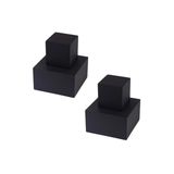 2 Acabamentos Para Registro Quadrado Padrão Deca 50mm Preto