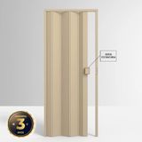 Porta de PVC Sanfonada 210x85cm Permatti Bege Liso