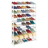 Sapateira 100 Calcados Estante Gigante 50 Pares De Sapatos E Tenis 10 Prateleiras Organizador Andares Em Metal
