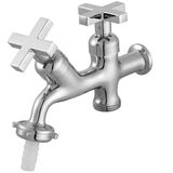 Torneira para Tanque de Parede Meber com Adaptador para Máquina 1131 C 22 1/2 1/4V Cromado