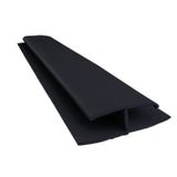 Kit 5 Caixas Com 75 M Emenda Rígida Pvc Perfil H Preto 3m Bariri Preto