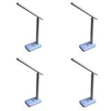 4 Abajur Luminária De Mesa Articulável 12 Leds Recarregável