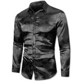 Camisa Qzh.duao Sc 301 Silk Like Satin Paisley Para Homem