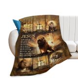 Cobertor Jerkboo Christian Lion Jesus Flannel 150x125cm