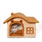 Cat House Jiupety Bear Com Chaminé Para Gatos Internos De 3 A 10 Libras
