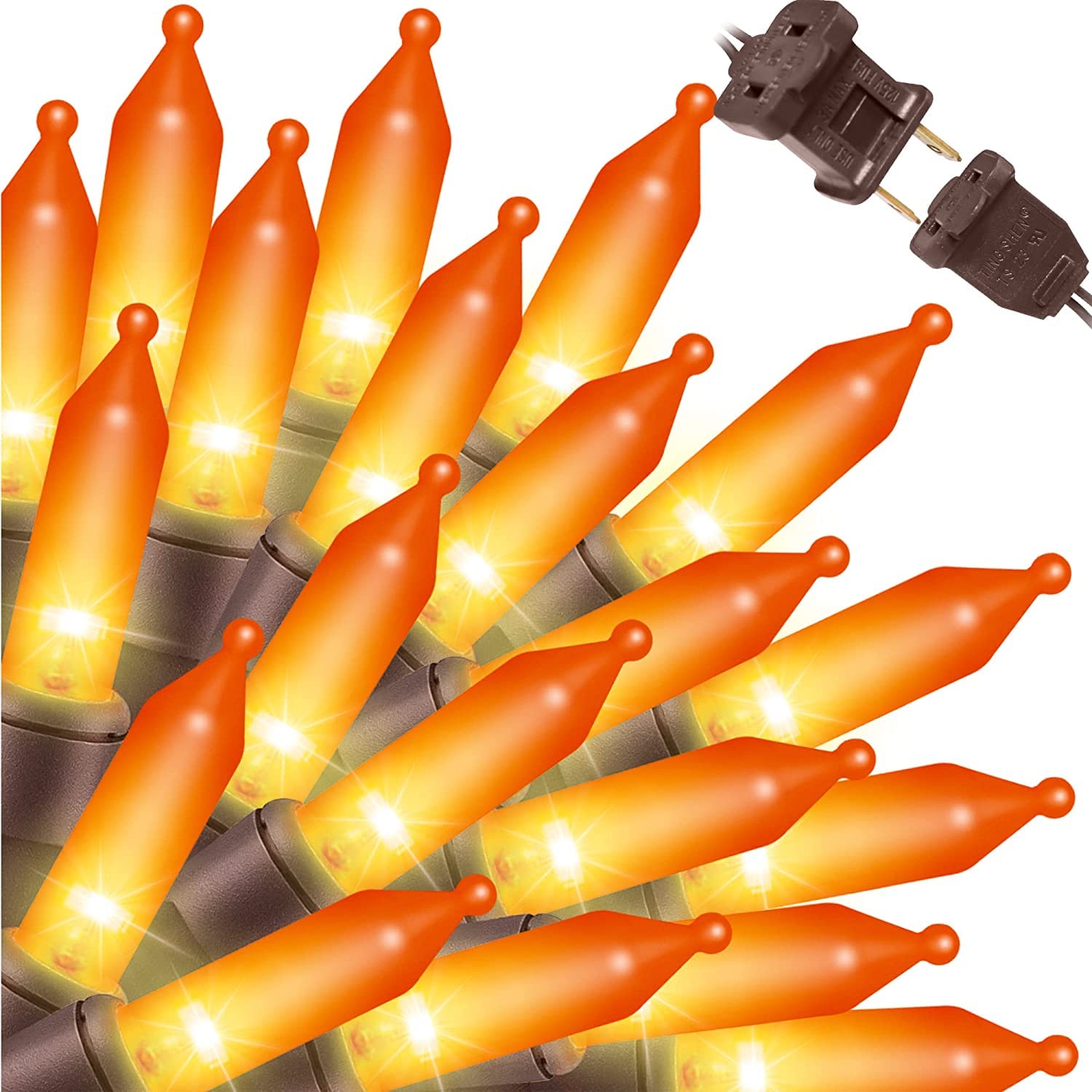 Luzes De Natal Lamphome Super-bright Orange 300 Lights 19,4 M