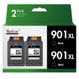 Cartucho De Tinta Valuetoner Remanufaturado Hp 901xl Preto (pacote Com 2)