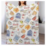 Cobertor De Flanela Gilmore Girls Branco 125x100cm E 150x125cm