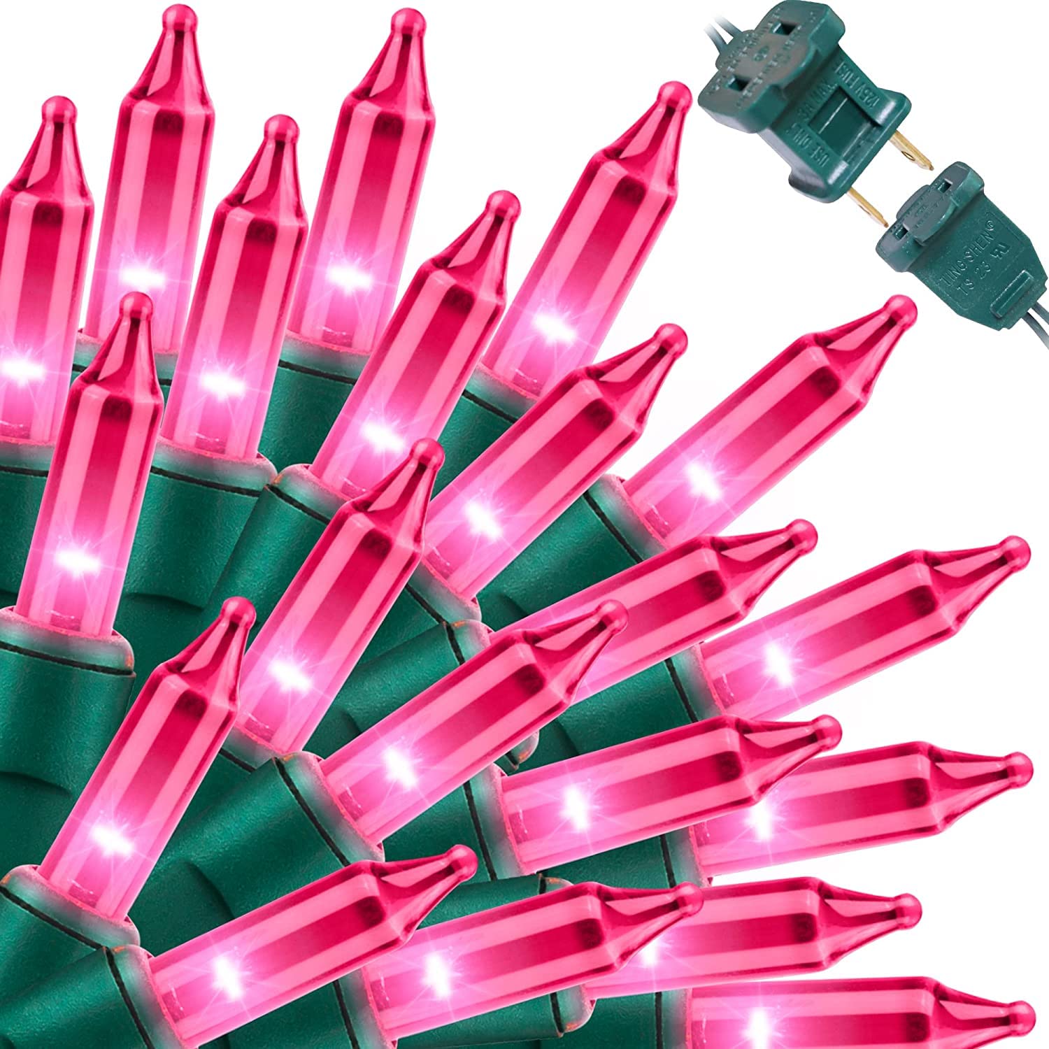 Luzes De Natal Lamphome Super-bright Pink 300 Lights 19,4 M