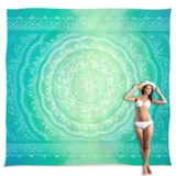 Cobertor De Praia Iluminado Pelo Sol Extra Grande Boho Sand Proof 3x2,7m