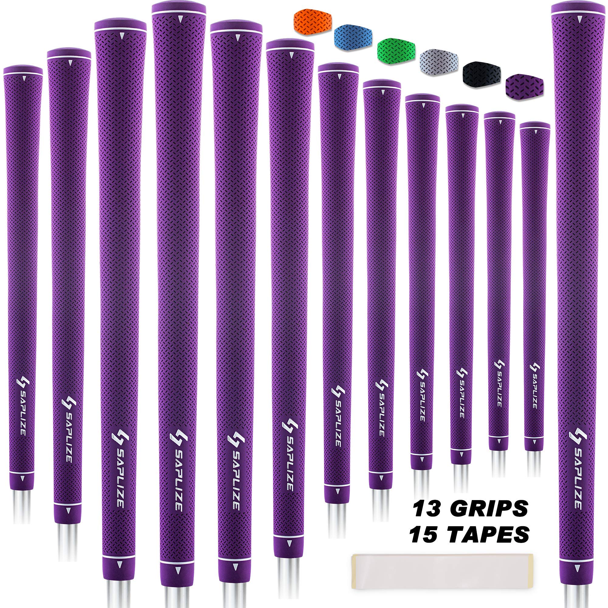Conjunto Golf Grips Saplize Pure Color De 13 Com Fita Ou Kit Cc02