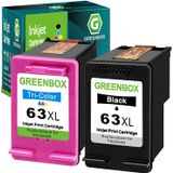 Cartucho De Tinta Greenbox 63xl De Alto Rendimento Para Impressora Hp 63xl 63