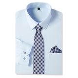 Camisa: Vestido De Negócios Masculino Cromoncent Com Gravata Azul Claro 3gg