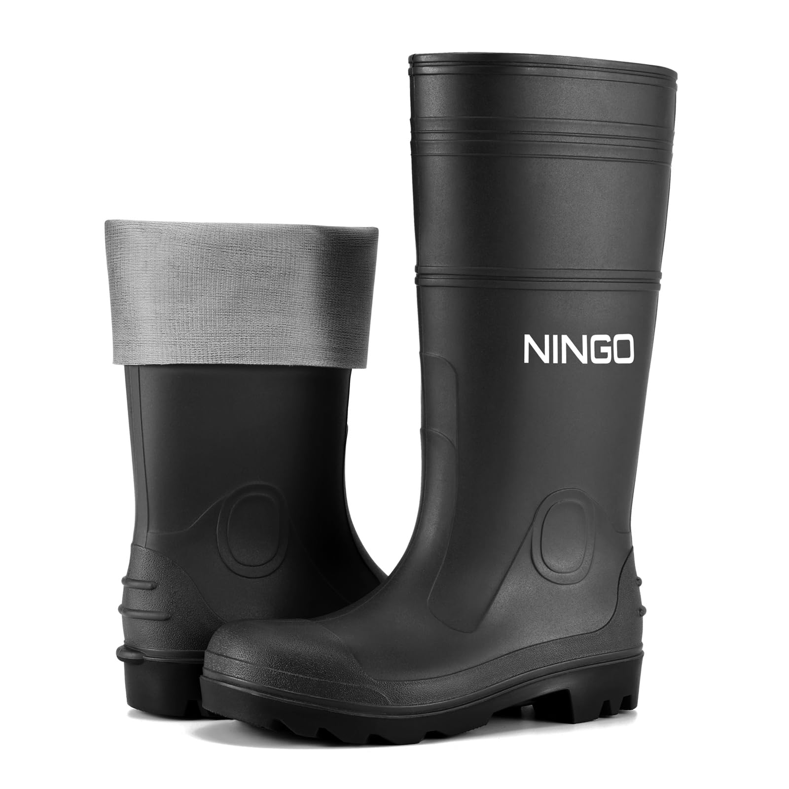 Botas De Chuva Com Biqueira De Aço Ningo Para Homens, Borracha Impermeável