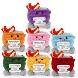 Lixeira De Crochê Fire Doll, 7 Peças Com Cartão De Incentivo